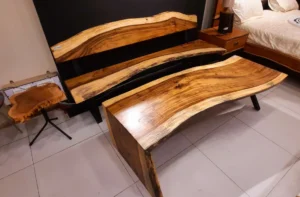 Bench with centre table