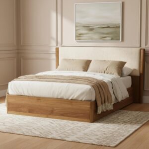 Solid Wood King Size Bed for Timeless Bedroom Elegance