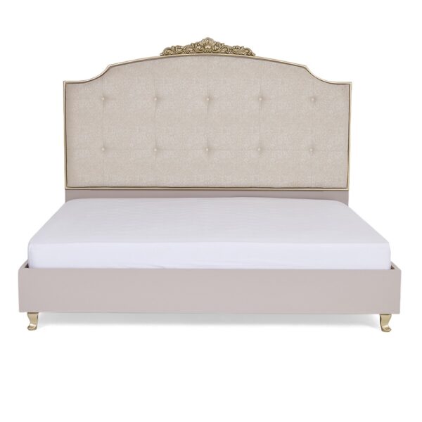 Basma Super King Sized Bed, Beige - 200X200Cm