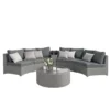 Contemporary Curve Rattan Patio Set