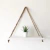 NATURAL – DIY Tough Rope Hanging Shelf White