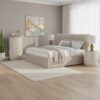 Selena 4-Piece Super King-Sized Bed Set, Beige & Gold- 200x200cm